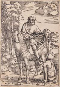 Hans Baldung (German, B.C. 1484–1545) - Saint Martin on Horseback