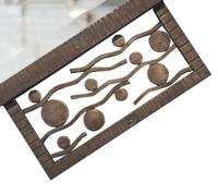 A Fer Forge Mirror 36.5" W x .75" D x 26" H — France, Circa 1930
