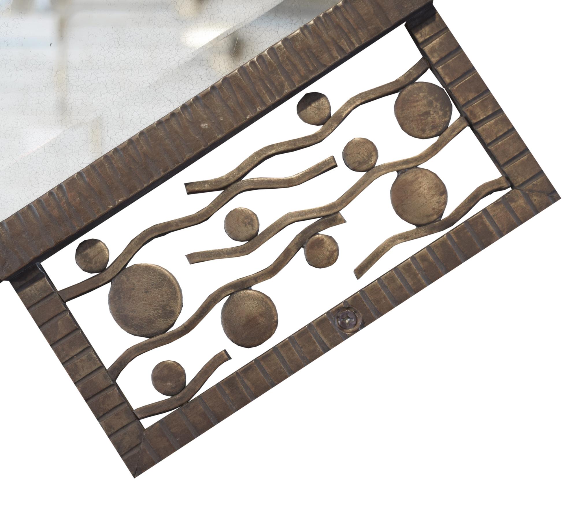 A Fer Forge Mirror 36.5" W x .75" D x 26" H — France, Circa 1930