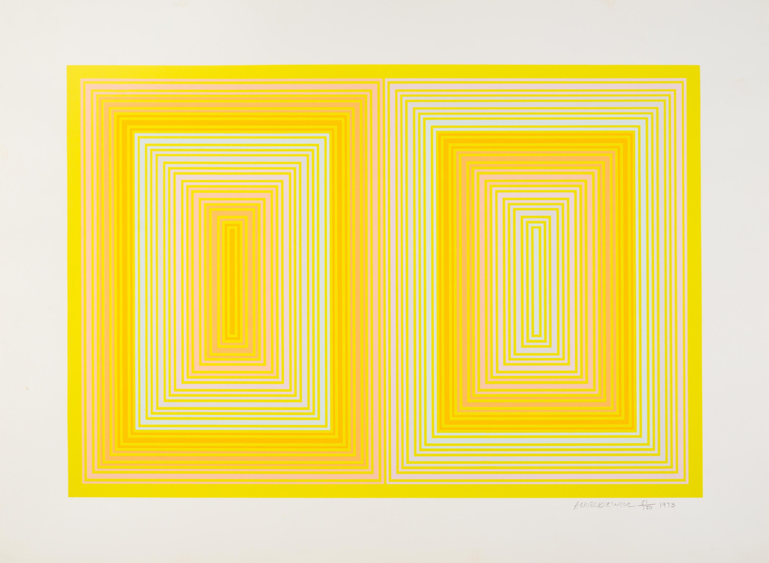 Richard Anuszkiewicz, (American, b. 1930), Untitled, 1973 (two works)