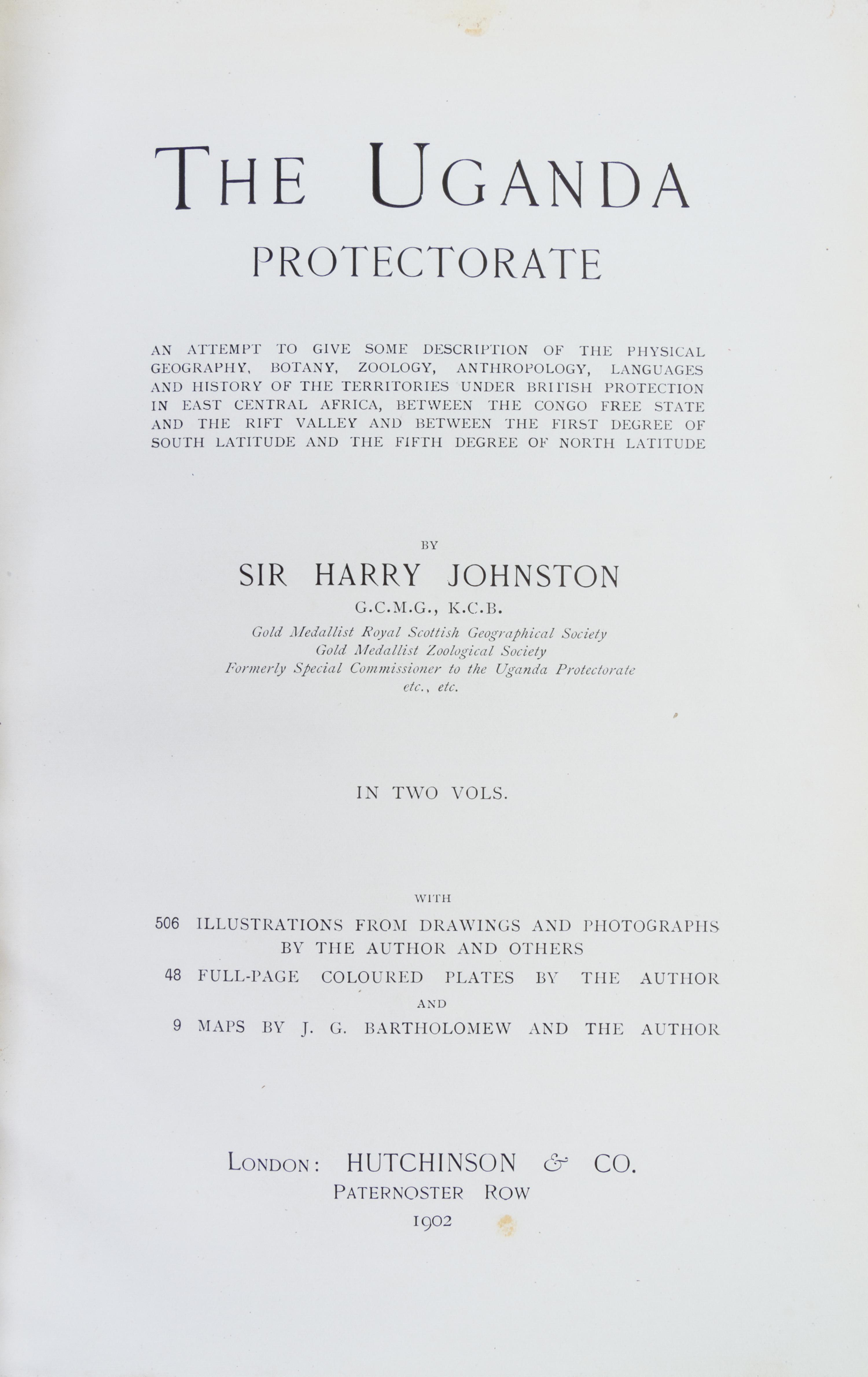(AFRICA) STANLEY, HENRY M. In Darkest Africa... London, 1890. 2 vols. With The Uganda Protectorate. London, 1902. 2 vols.