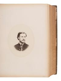 [CIVIL WAR]. The Class of 1865 Harvard College. Cambridge, MA. Yearbook containing albumen photographs of grounds, faculty, and students who later served in the Civil War.