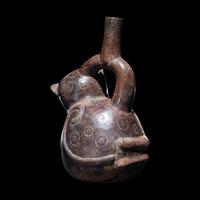 A Chavin Jaguar Effigy Vessel