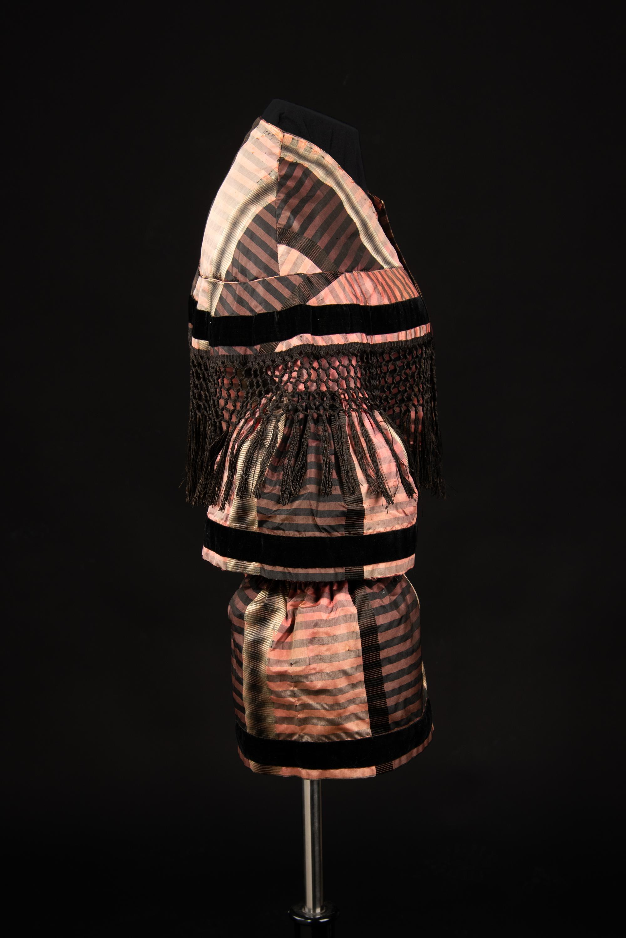 Two Silk Taffeta Bodices, 1860