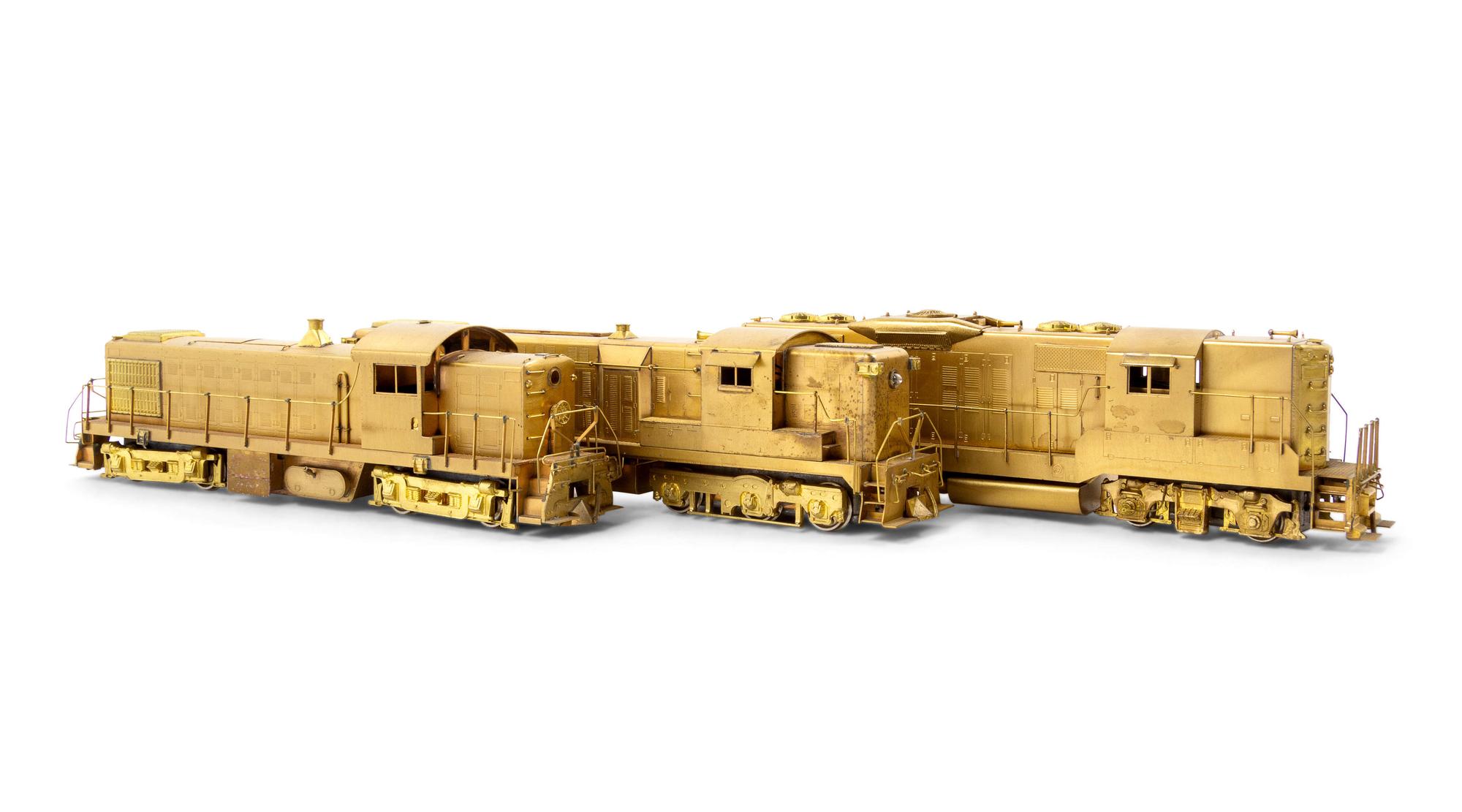 A Group of Three Brass HO-Gauge Diesel Locomotives