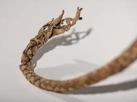 Northern Plains Elk Antler Quirt, with "Rattlesnake" Finial
