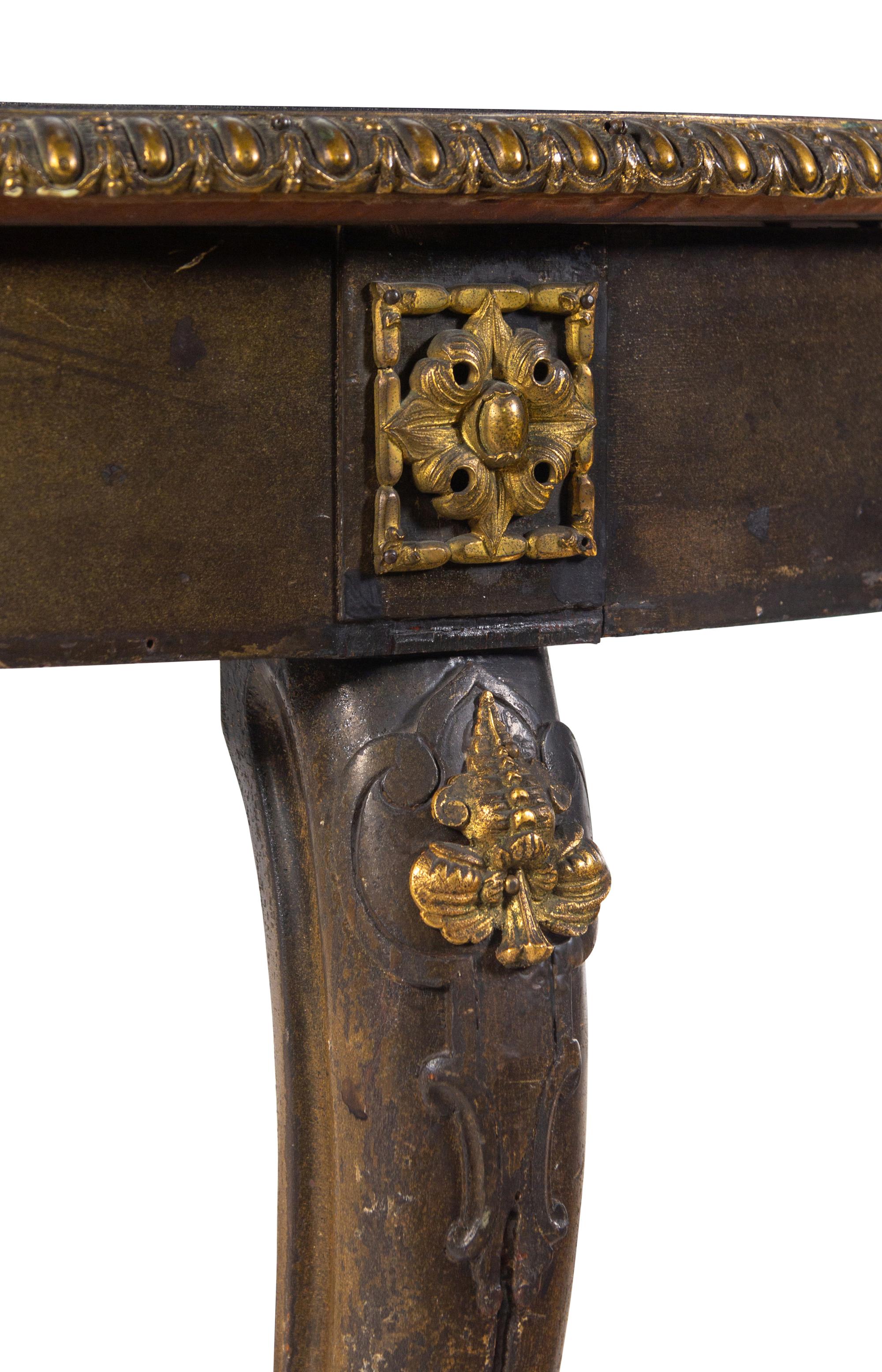 A Napoleon III Style Marquetry and Gilt Metal Mounted Gueridon