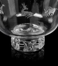 A Steuben Glass Bowl with Prunted Base