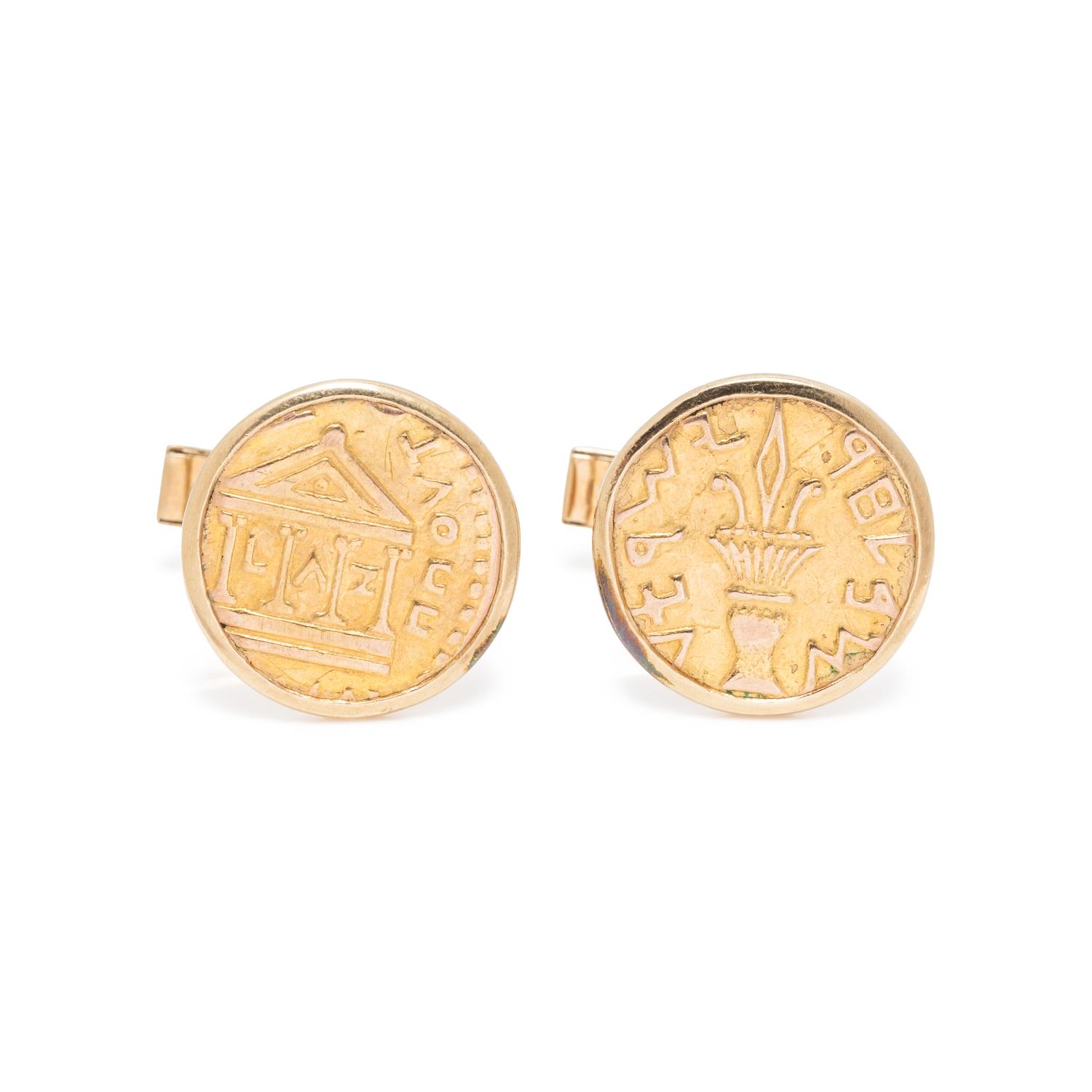 YELLOW GOLD CUFFLINKS