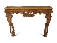 An Italian Carved and Stained Pine Console Table