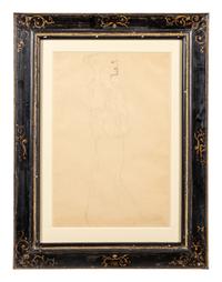 Untitled (Standing, forearms raised, facing right)