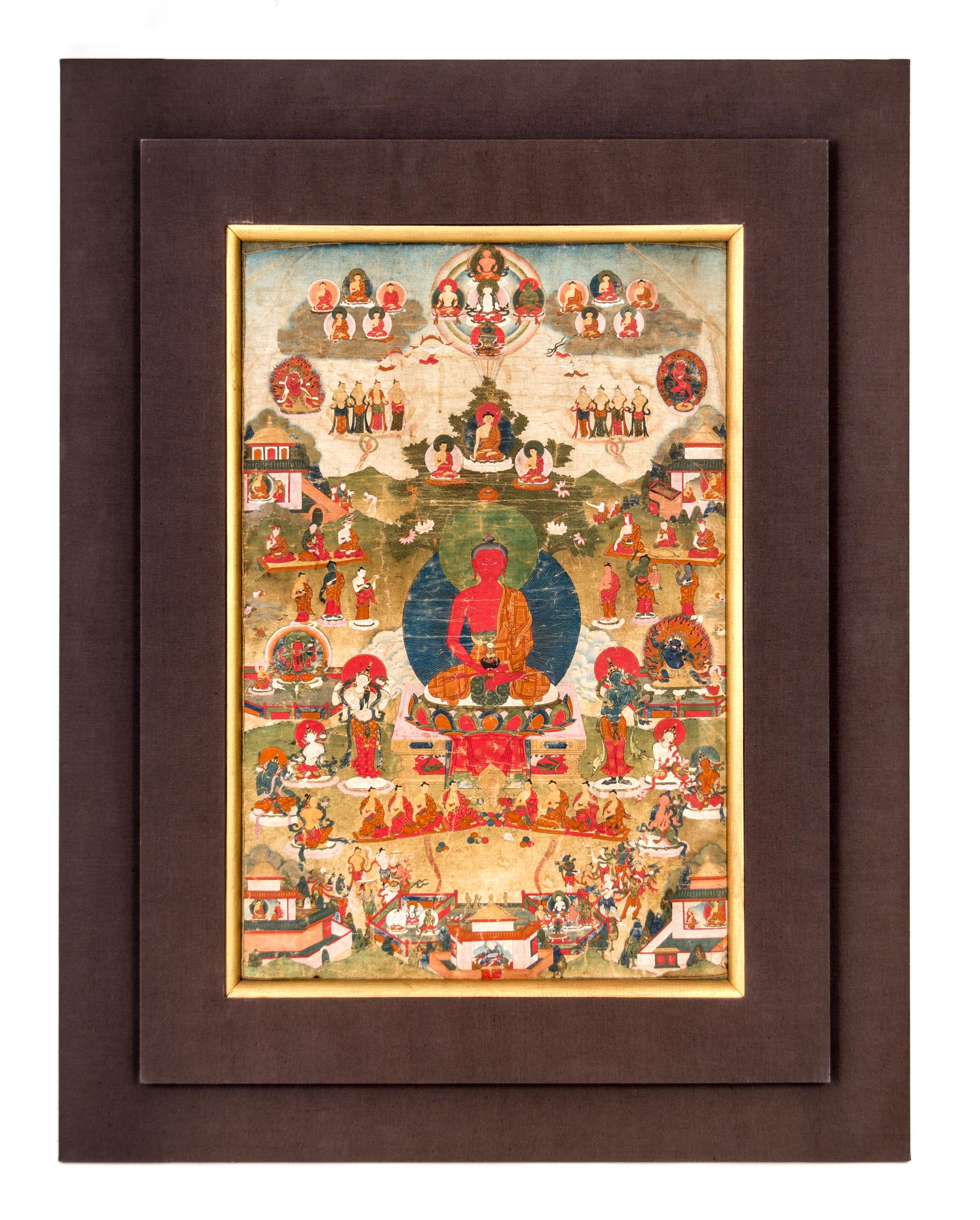 A Tibetan Thangka of Buddha Amitabha — 19TH CENTURY