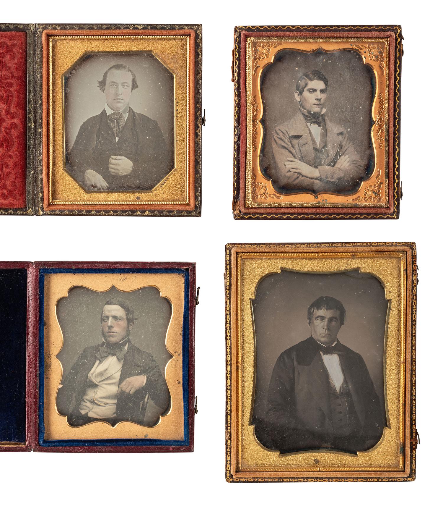 [EARLY PHOTOGRAPHY]. 11 assorted daguerreotypes of men.