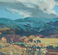 Hollyhocks in the Valley