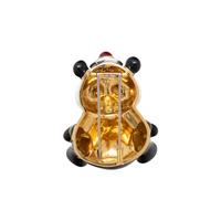 DAVID WEBB, ENAMEL AND RUBY PANDA BEAR BROOCH