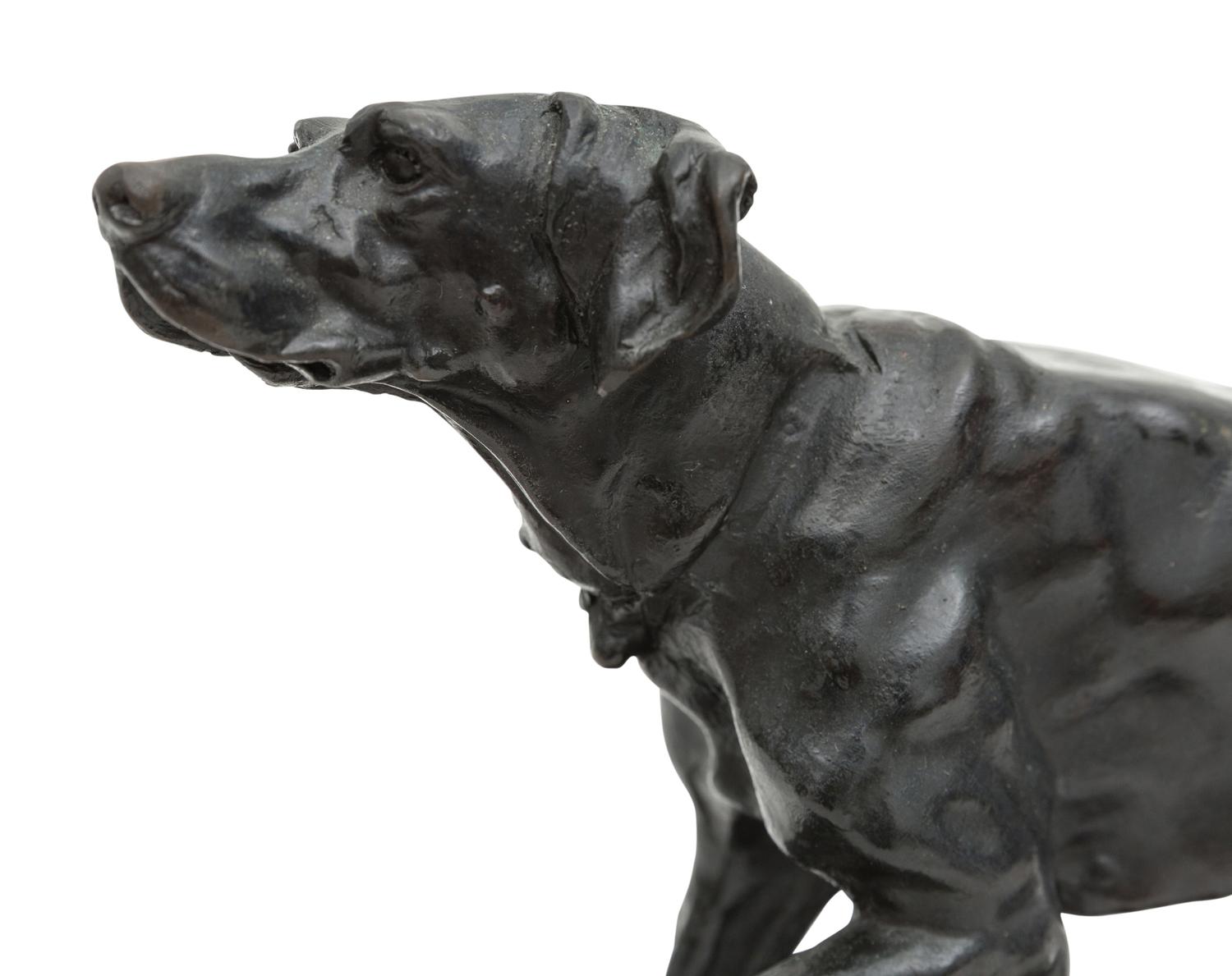 A Bronze Canine Sculpture After Jules Moigniez (French, 1835-1894)