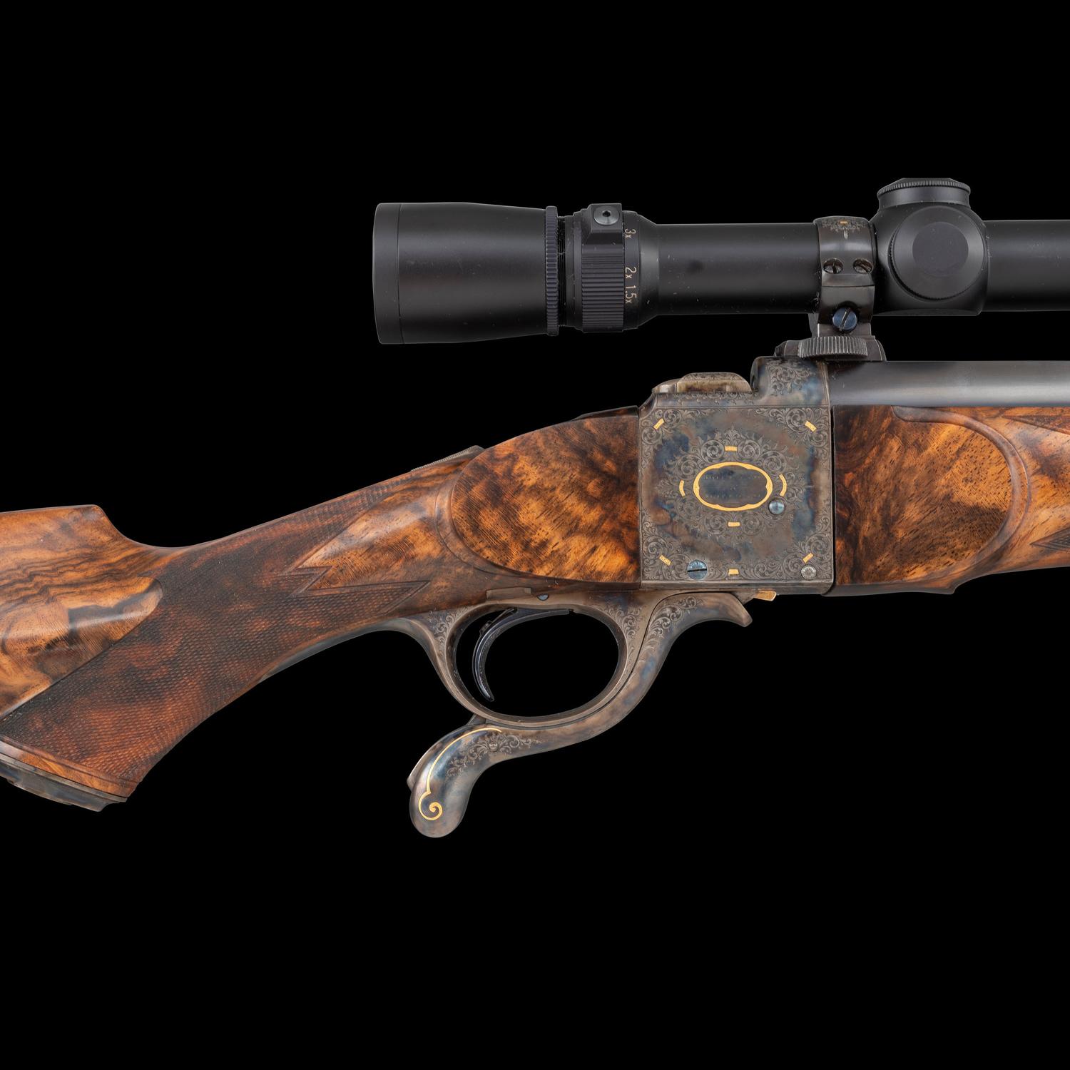 *Holland & Woodward No. 2 Farquharson Pattern Rifle in .303 British Restored by Heilman and Hensley with Engraving by Terry Wallace