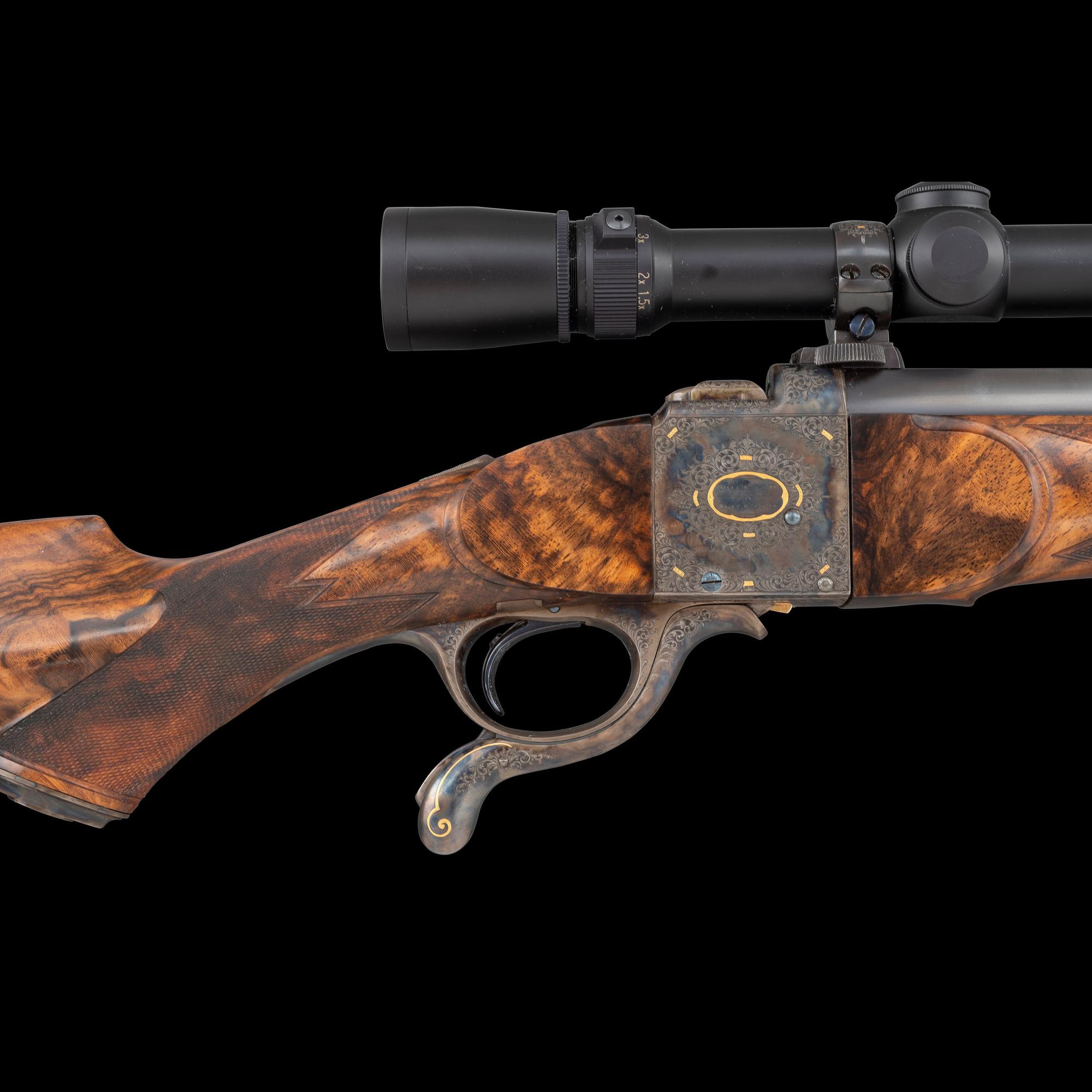 *Holland & Woodward No. 2 Farquharson Pattern Rifle in .303 British Restored by Heilman and Hensley with Engraving by Terry Wallace