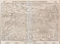 A German Woodcut Map of Rome 11 1/4 x 15 1/4 inches. — SEBASTIANO MUNSTER, CIRCA 1550