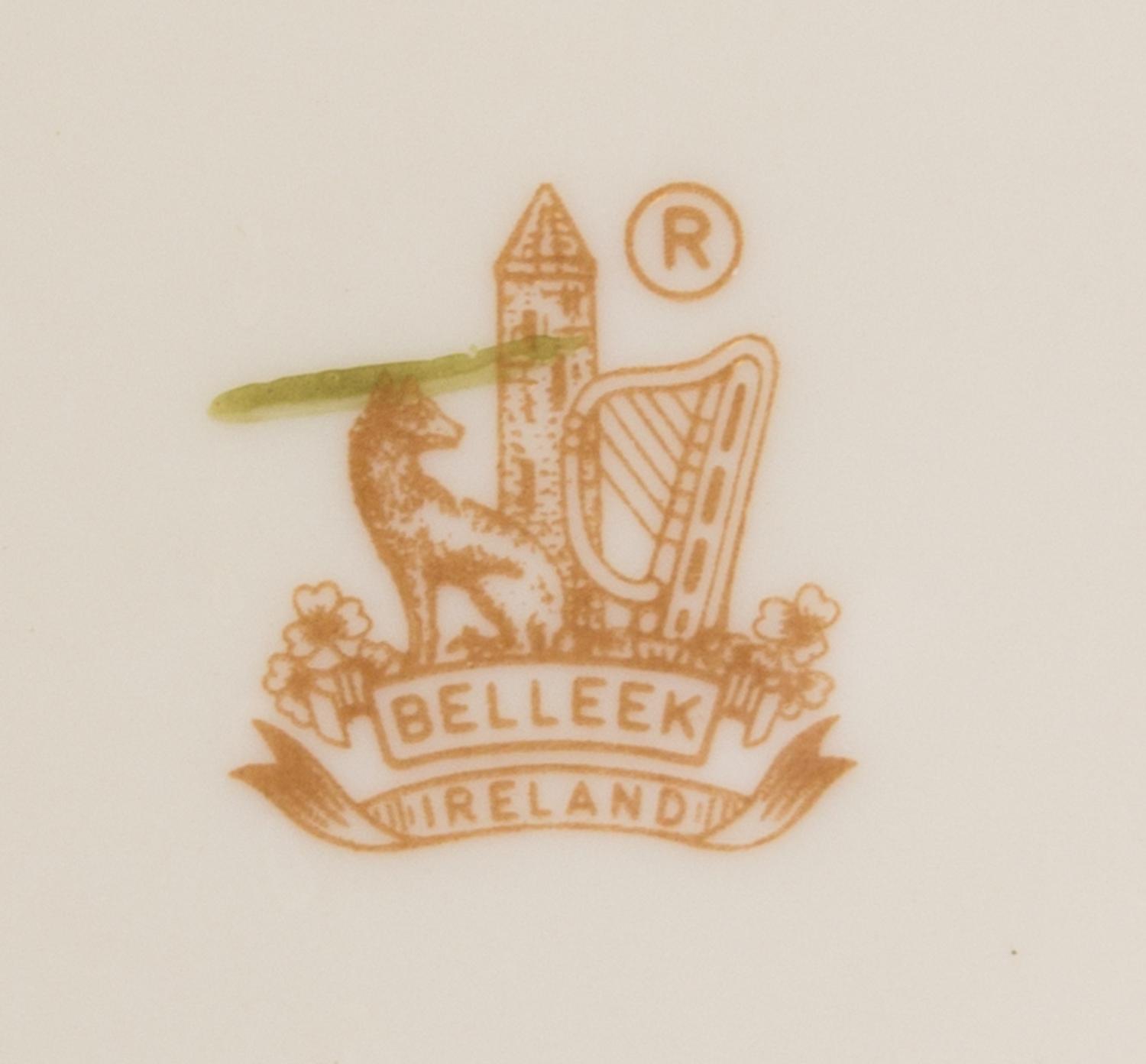 Seven Belleek Summer Briar Articles Height of tallest 7 1/4 inches. — SEVENTH GOLD MARK (1980-1993)