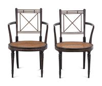 A Pair of Regency Painted Armchairs
