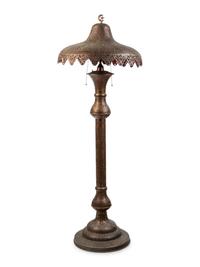 A Middle Eastern Metal Floor Lamp