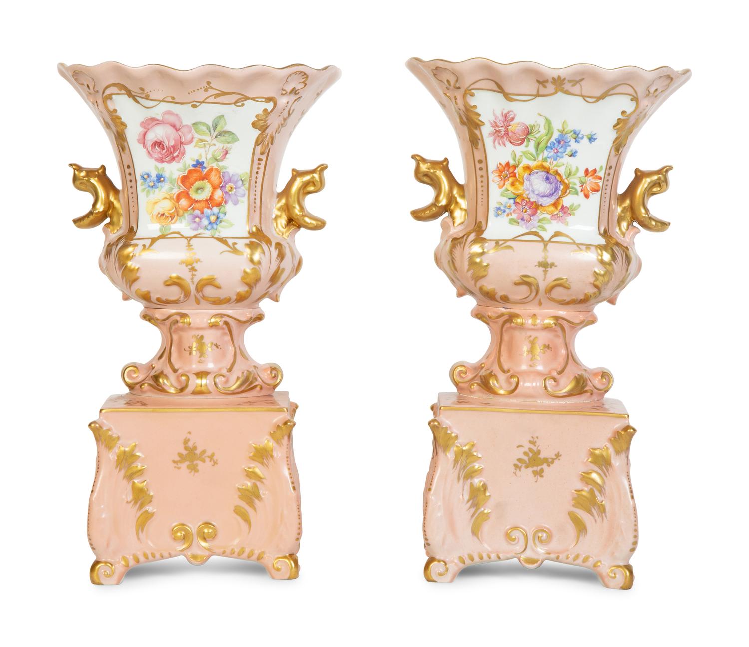 A Pair of Paris Porcelain Urns