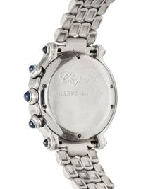 CHOPARD, STAINLESS STEEL AND DIAMOND CHRONOGRAPH 'HAPPY SPORT' WATCH