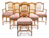 A Set of Six American Maple Dining Chairs Height 41 inches. — 19TH CENTURY