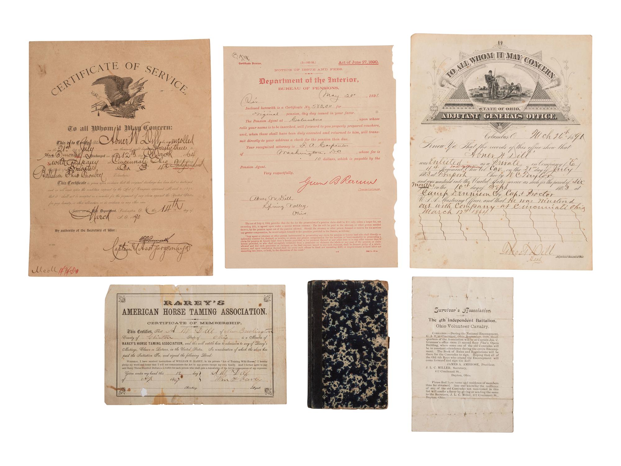 [CIVIL WAR]. Civil War letters and ephemera associated with Ohio, plus.