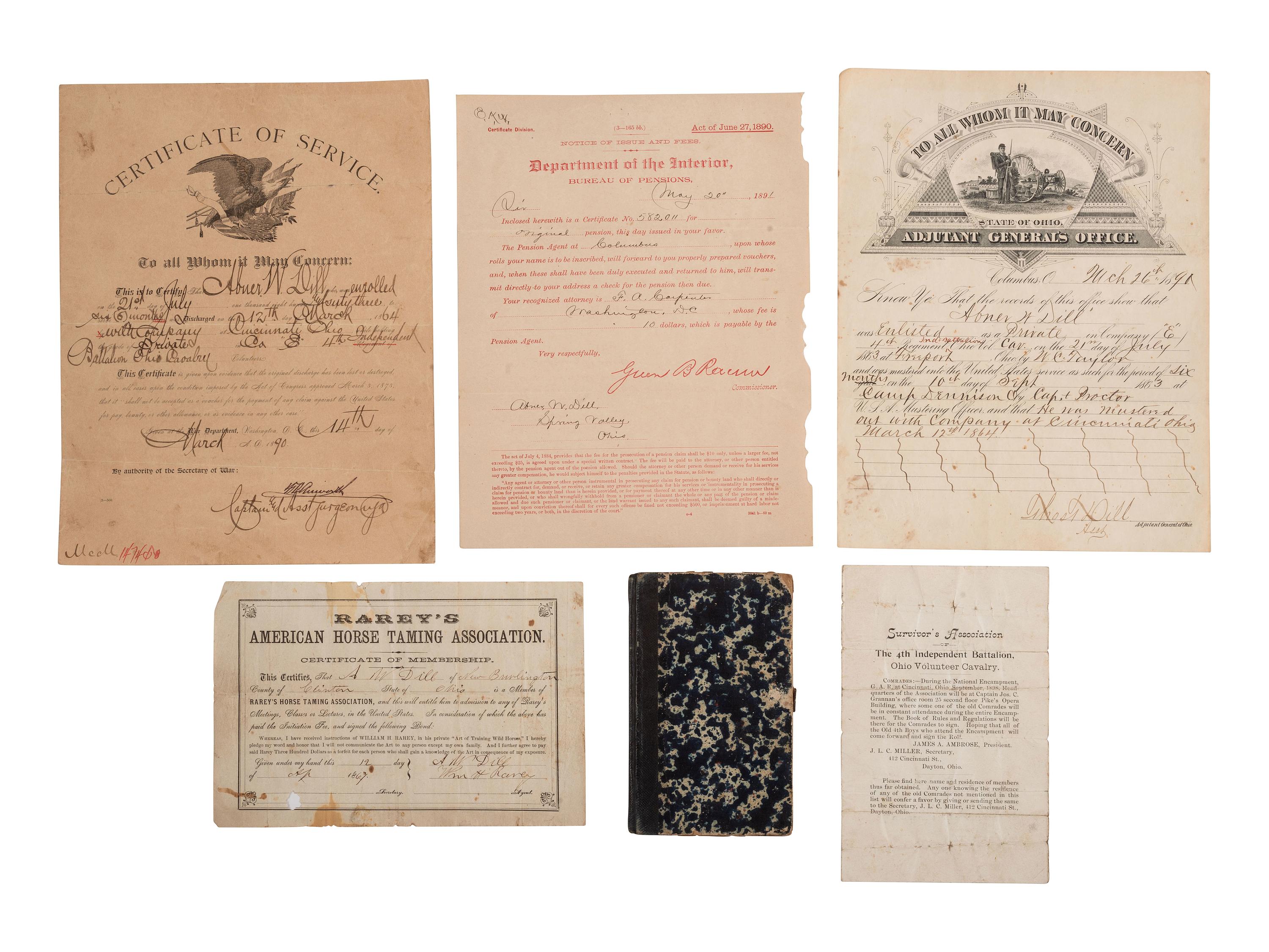 [CIVIL WAR]. Civil War letters and ephemera associated with Ohio, plus.