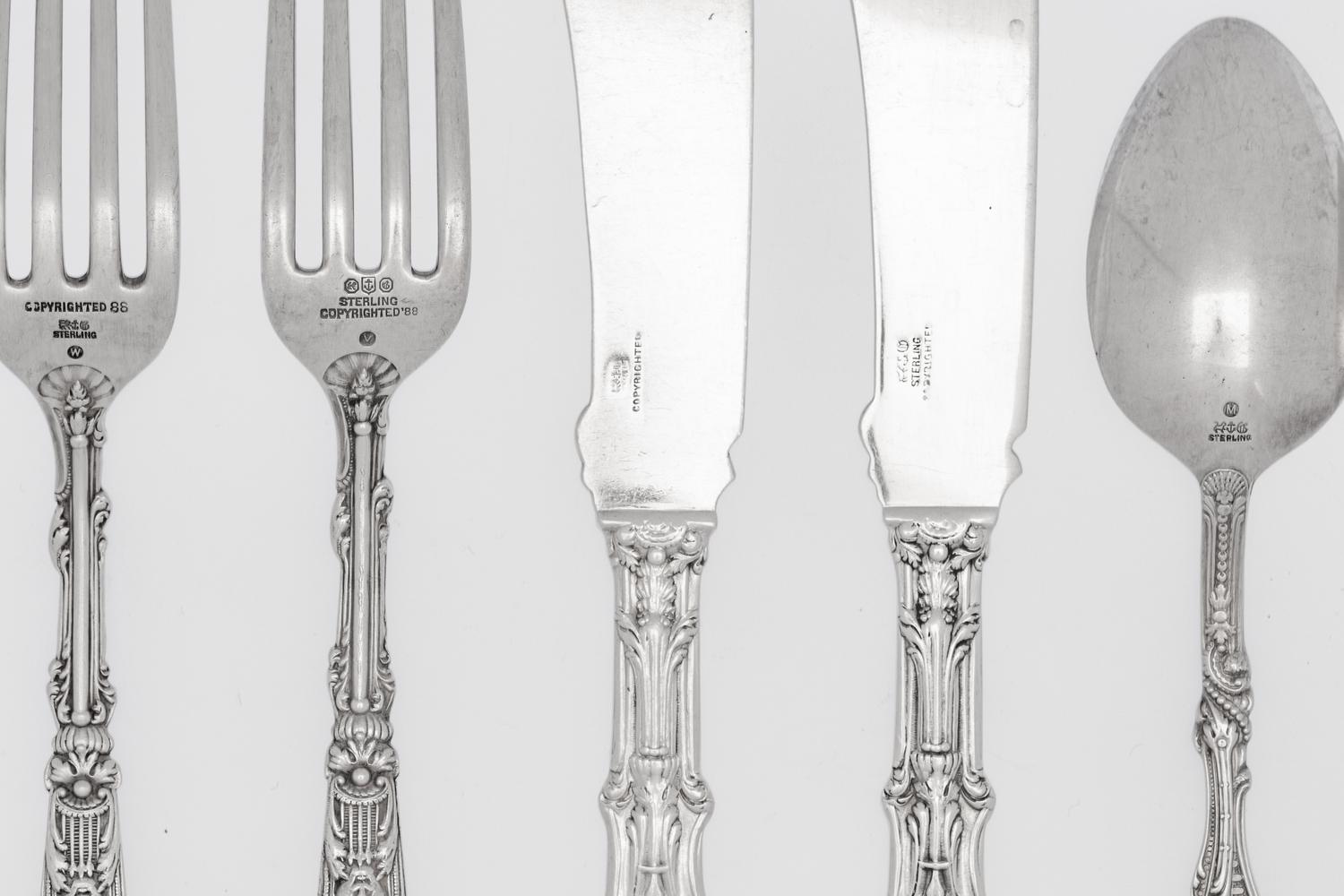 An American Silver Flatware Service