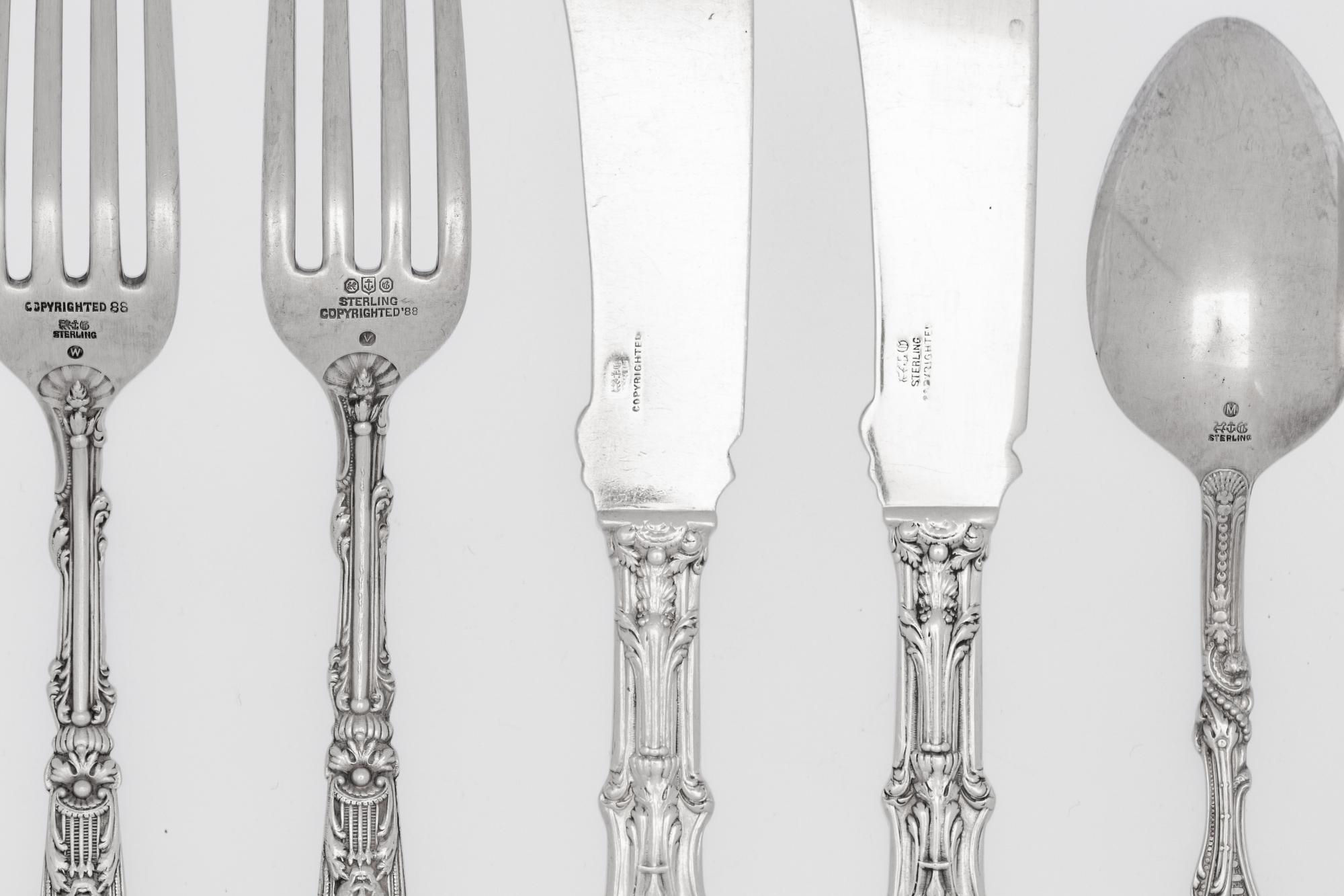 An American Silver Flatware Service
