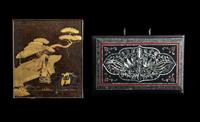 Two Japanese and Korean Lacquer Writing Boxes