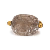 ANTIQUE, GOLD-FILLED ROCK CRYSTAL SEAL FOB