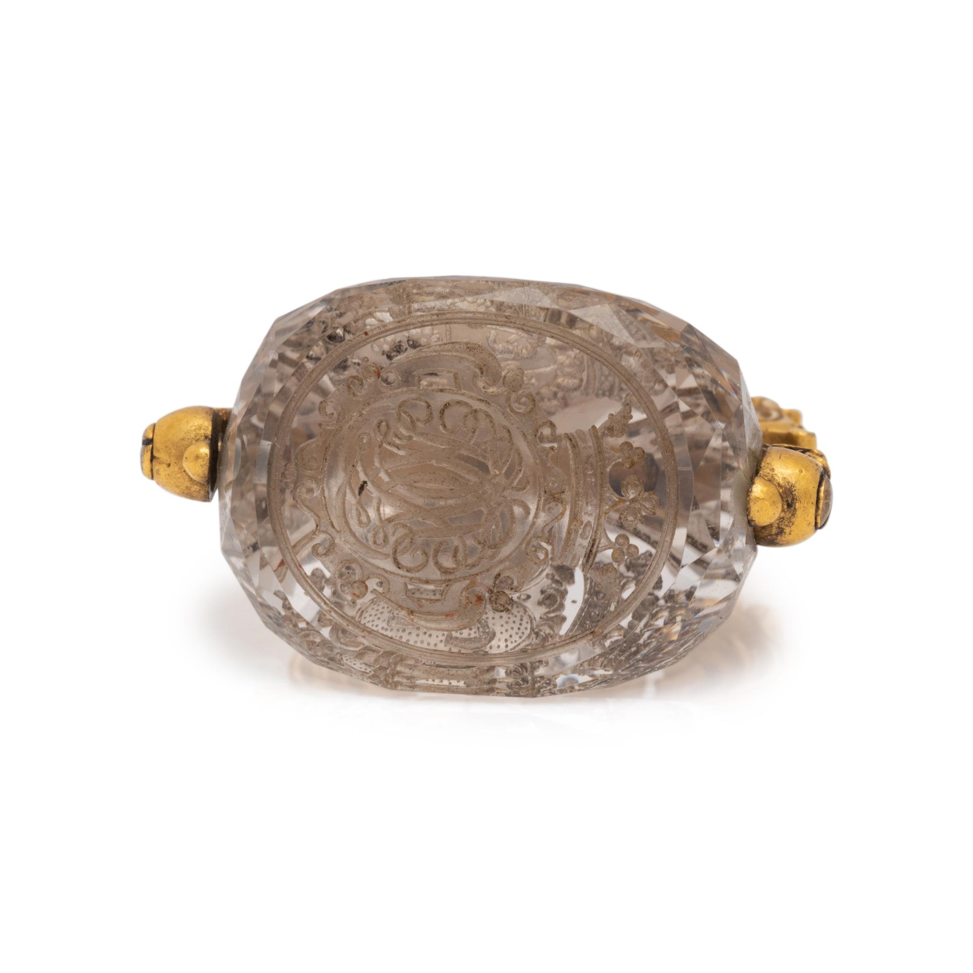 ANTIQUE, GOLD-FILLED ROCK CRYSTAL SEAL FOB