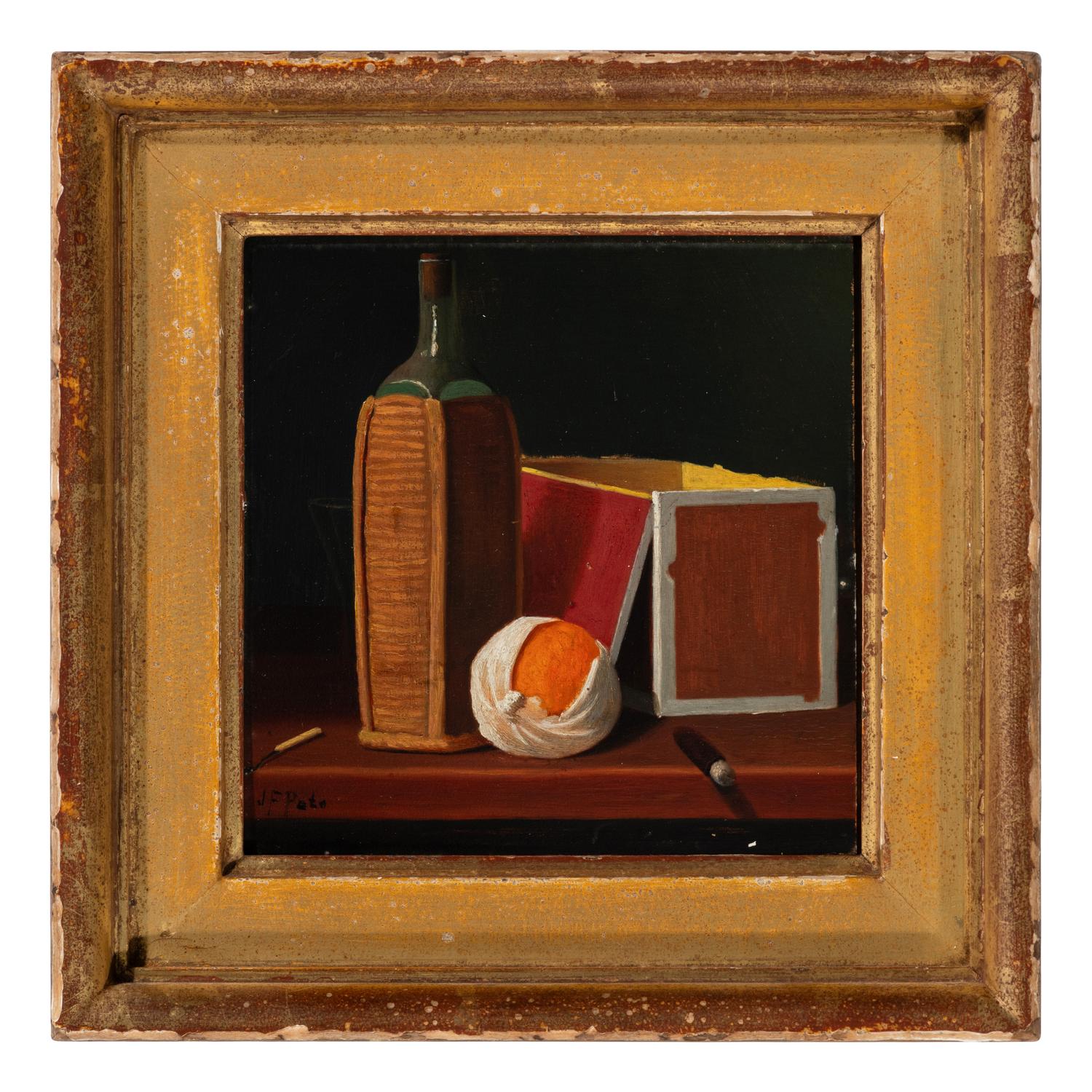 Still Life with Box, Orange, and Bottle