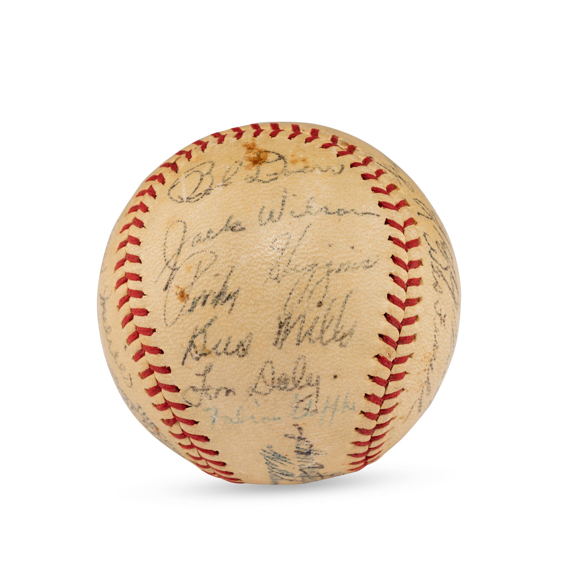 A 1937 Boston Red Sox Team Signed Autograph Baseball Featuring Jimmie Foxx and Lefty Grove (JSA Letter of Authenticity),