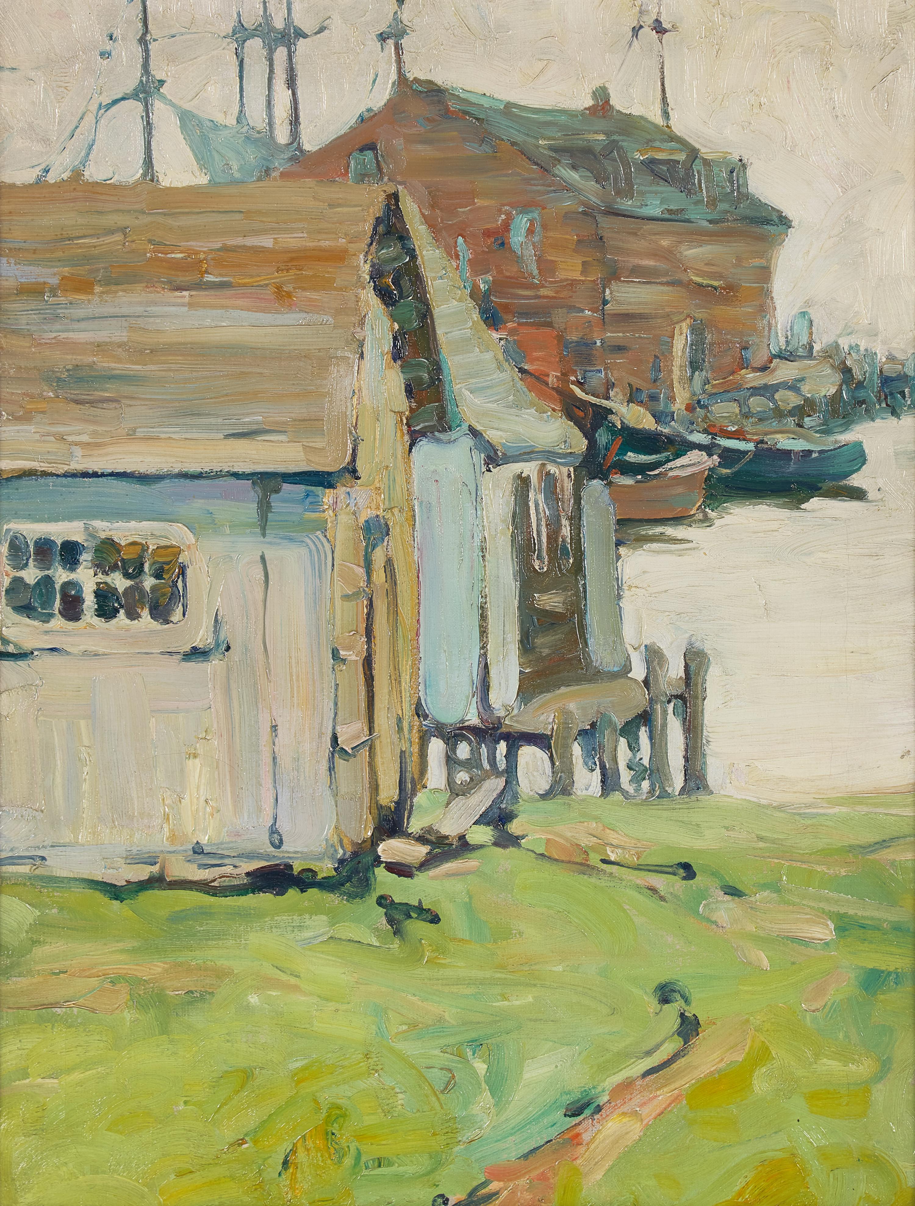 Jane Peterson (American, 1876-1965) — Waterside (New York Yacht Club)