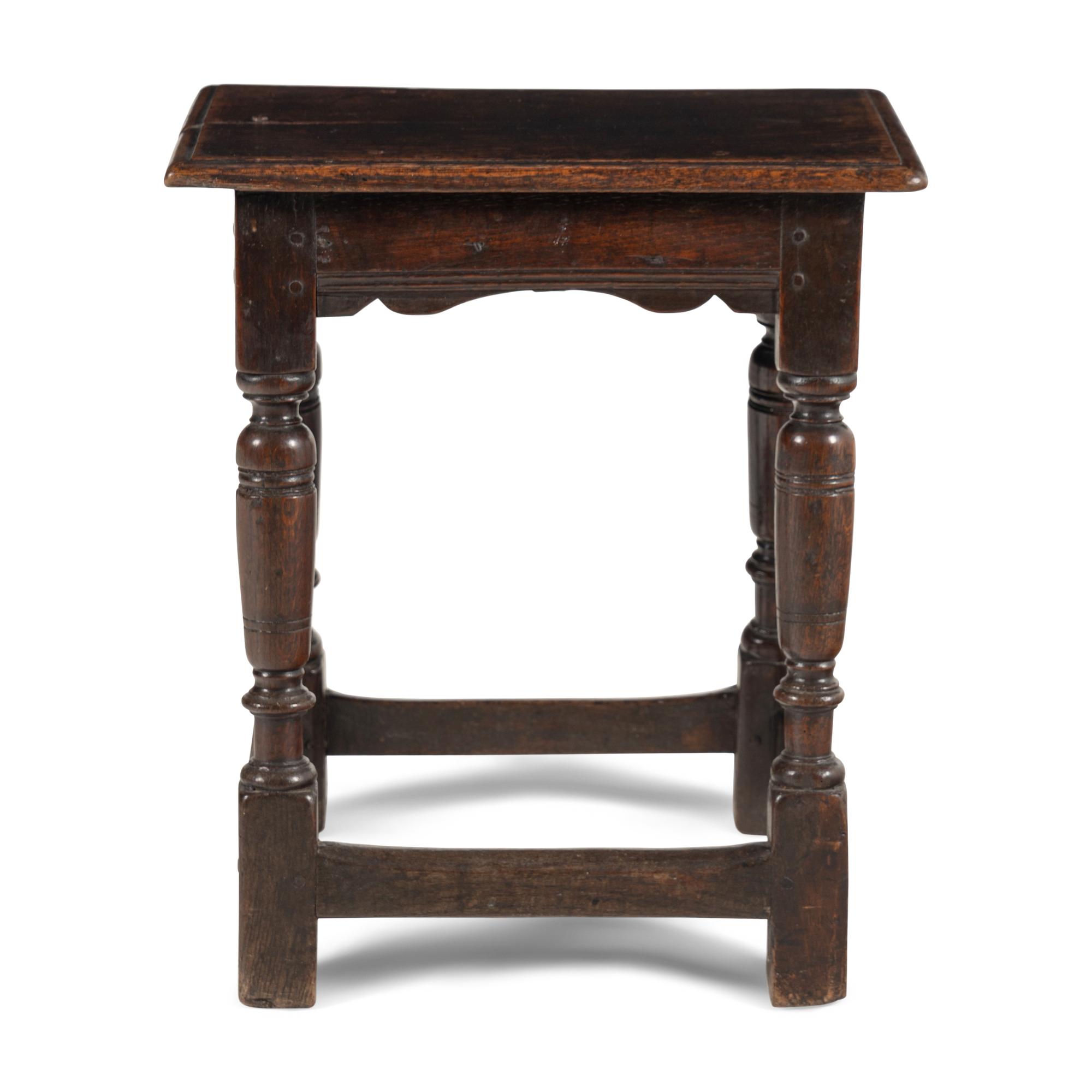 An English Oak Joined Stool