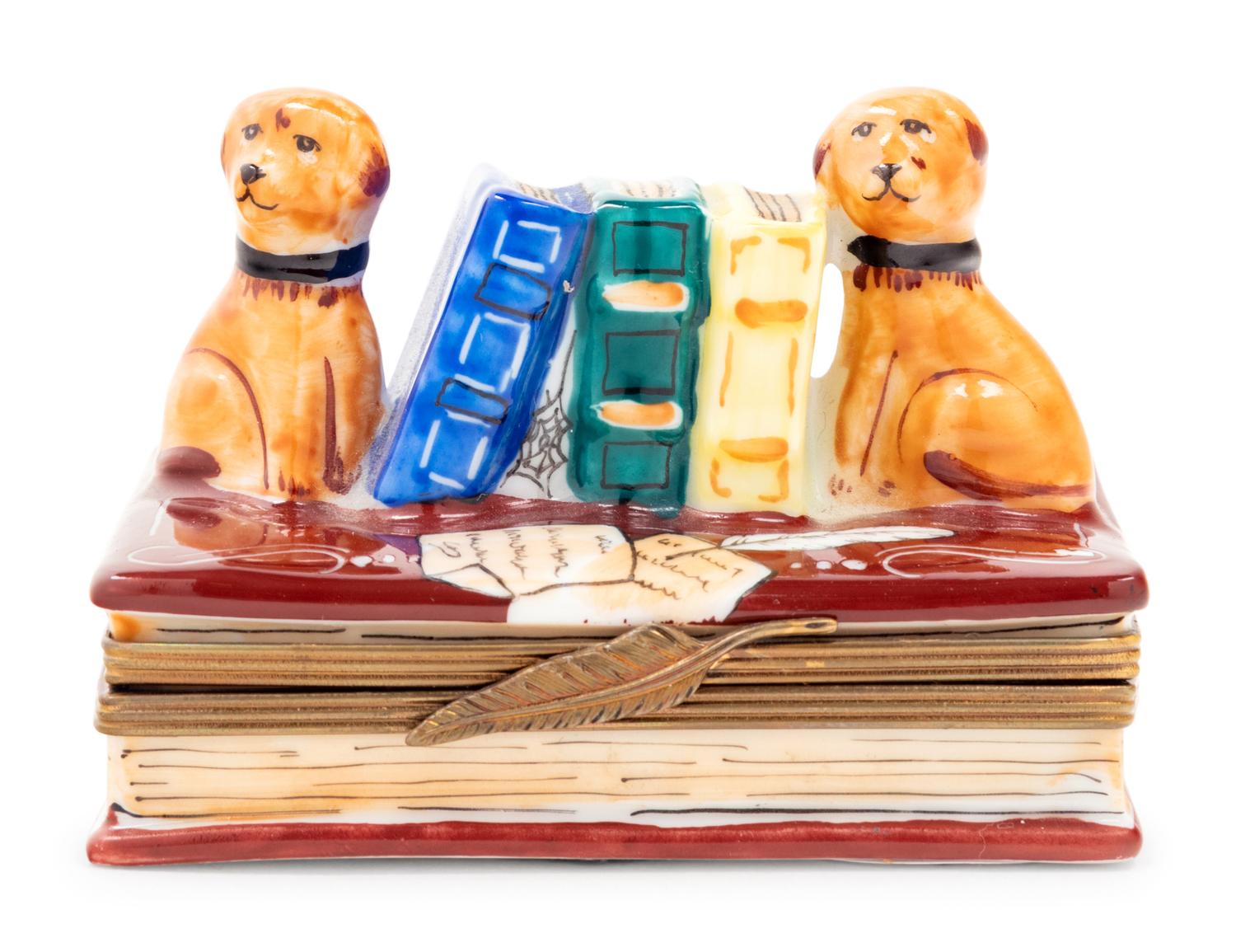 A Collection of Glass, Enameled Metal and Porcelain Small Boxes