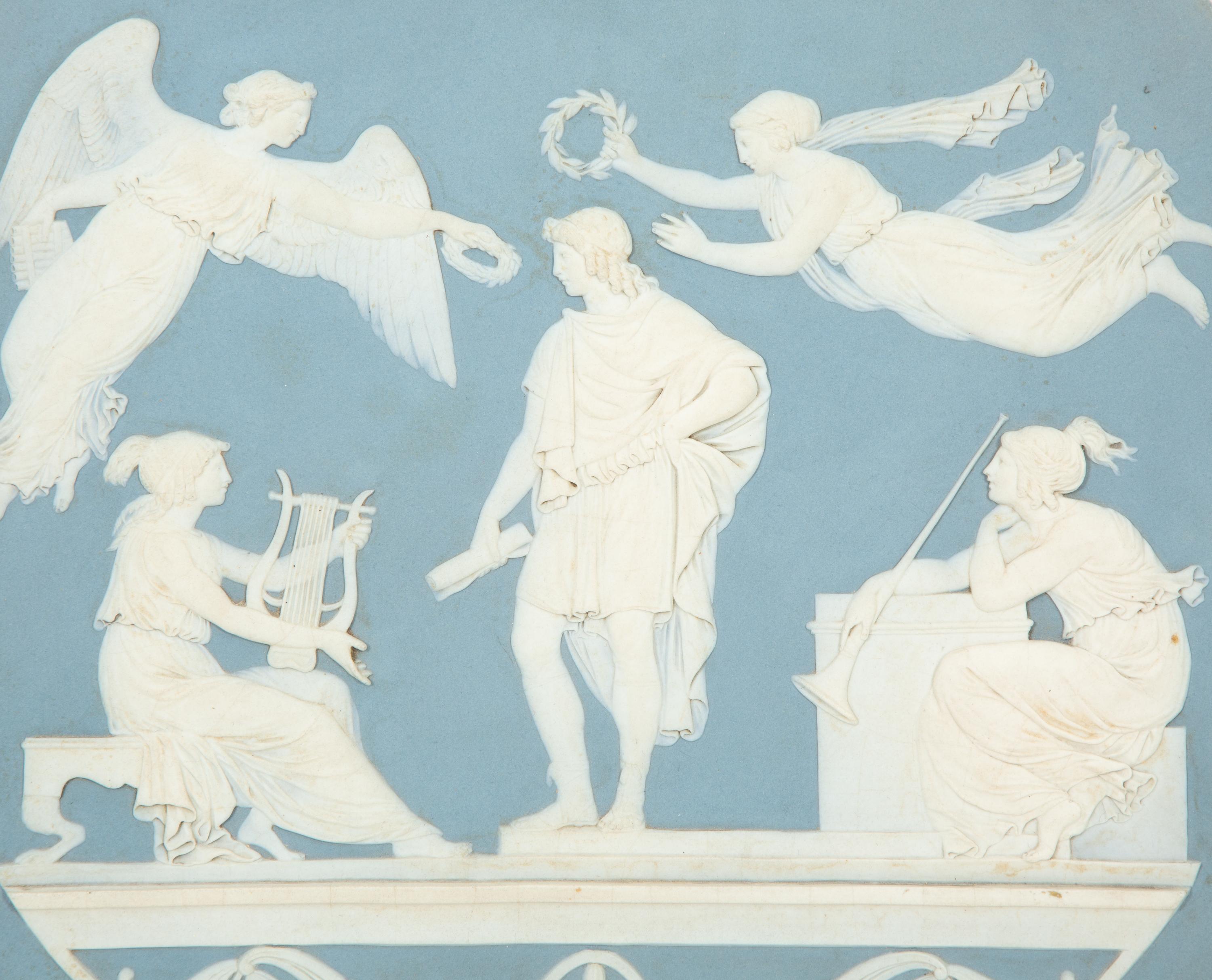 A Wedgwood Jasperware Plaque, The Apotheosis of Virgil
