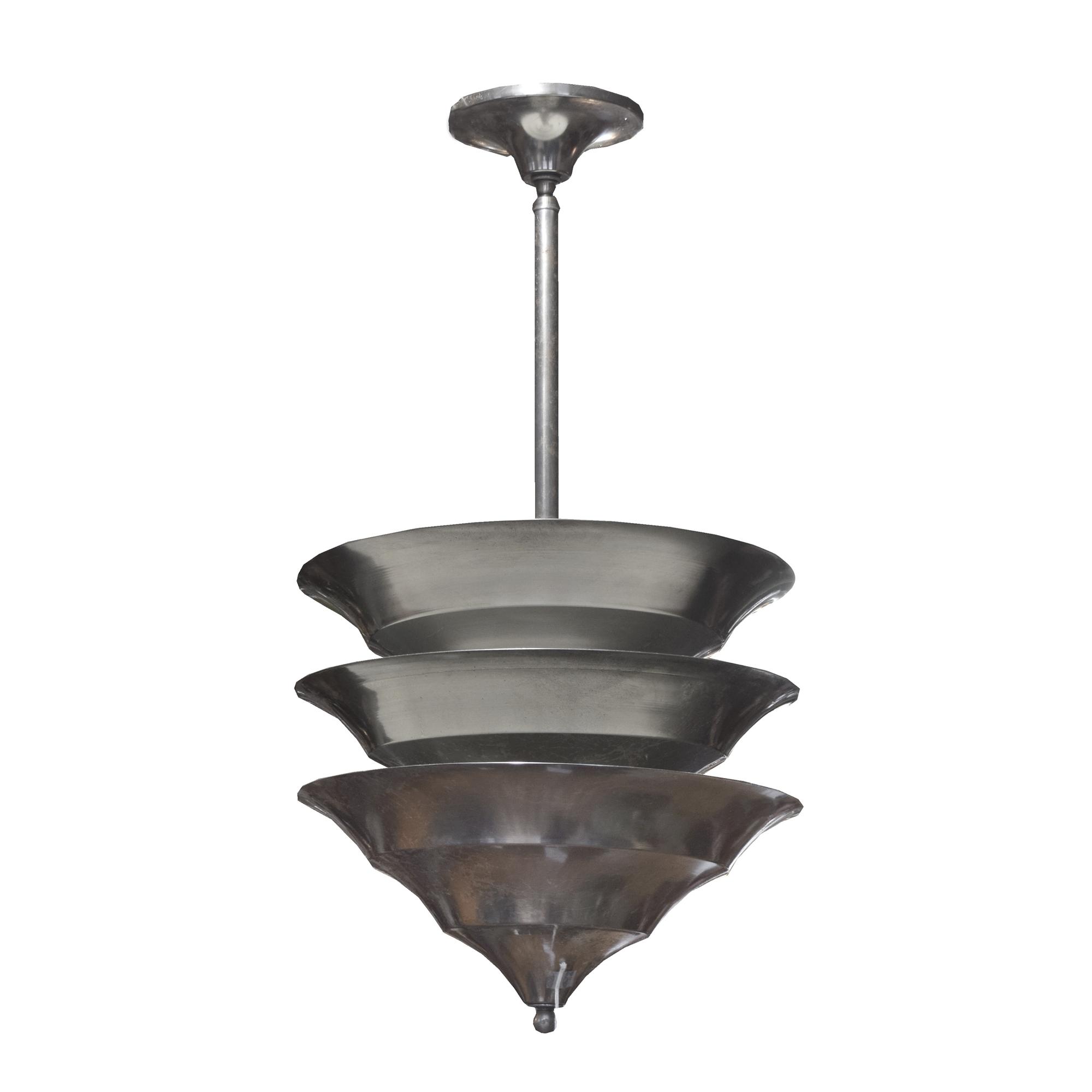 An Art Deco Chrome Light Fixture 19" W x 19" D x 38" H — United States, Circa 1930