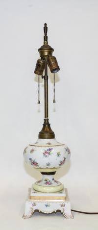 A Vienna Porcelain Vase Height overall 26 inches.