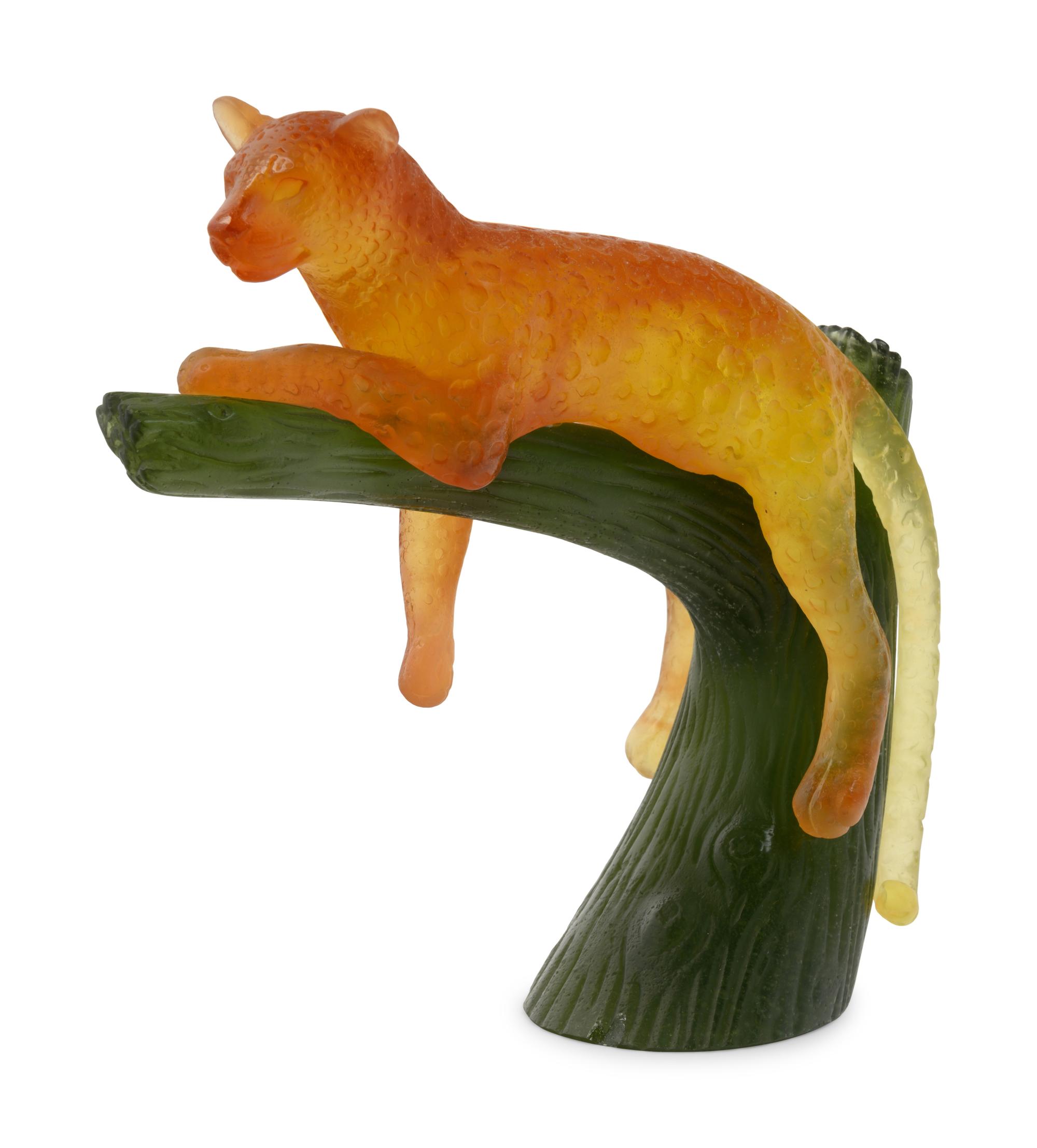 A Daum Pâte-De-Verre Leopard