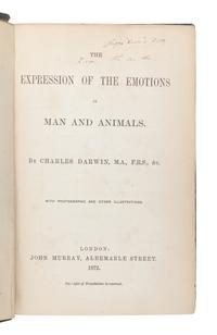 DARWIN, Charles (1809-1882). The Expression of the Emotions in Man and Animals . John Murray, 1872.
