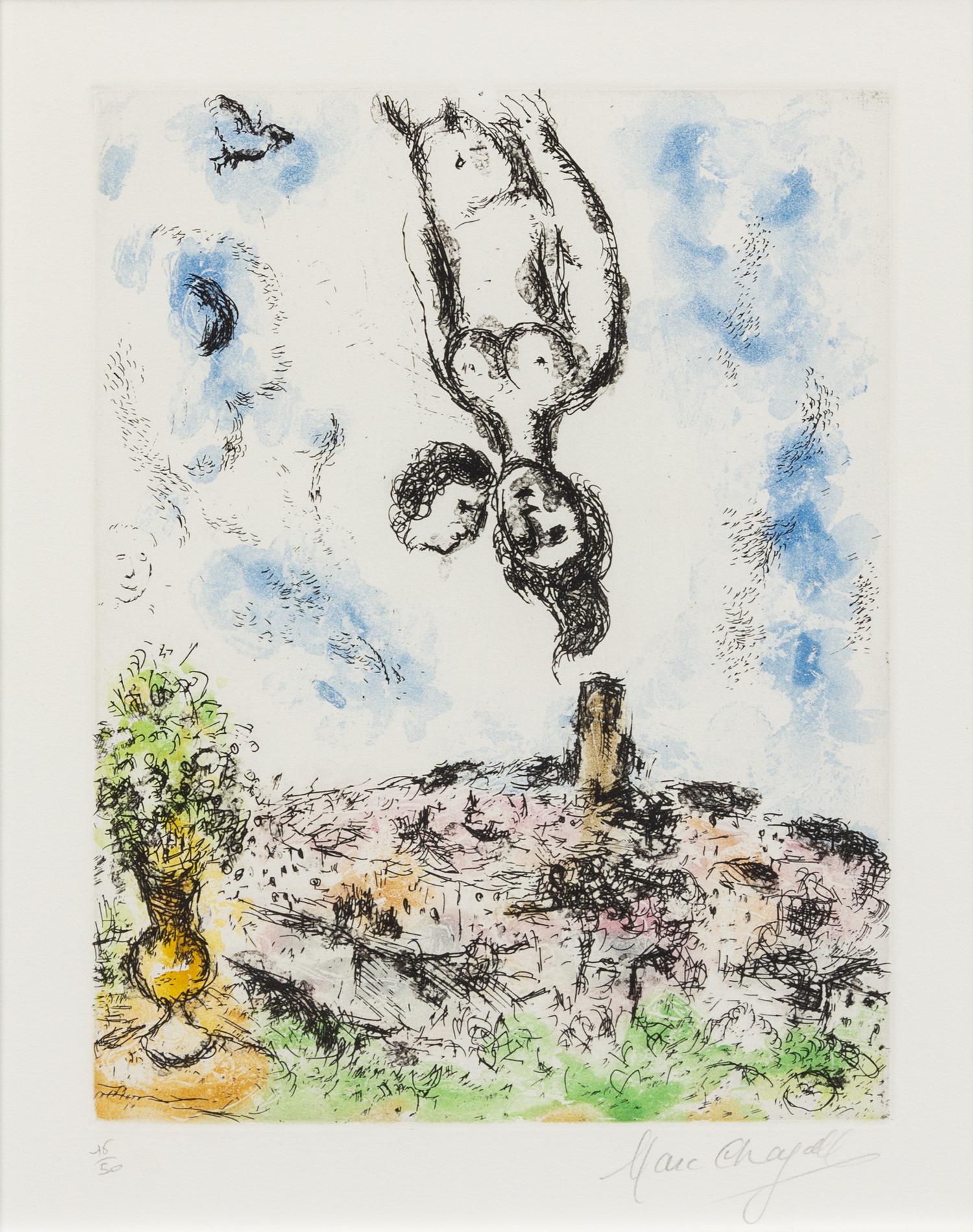 Marc Chagall, (Russian/French, 1887-1985), La nuit des amoureux à Saint-Paul, 1968