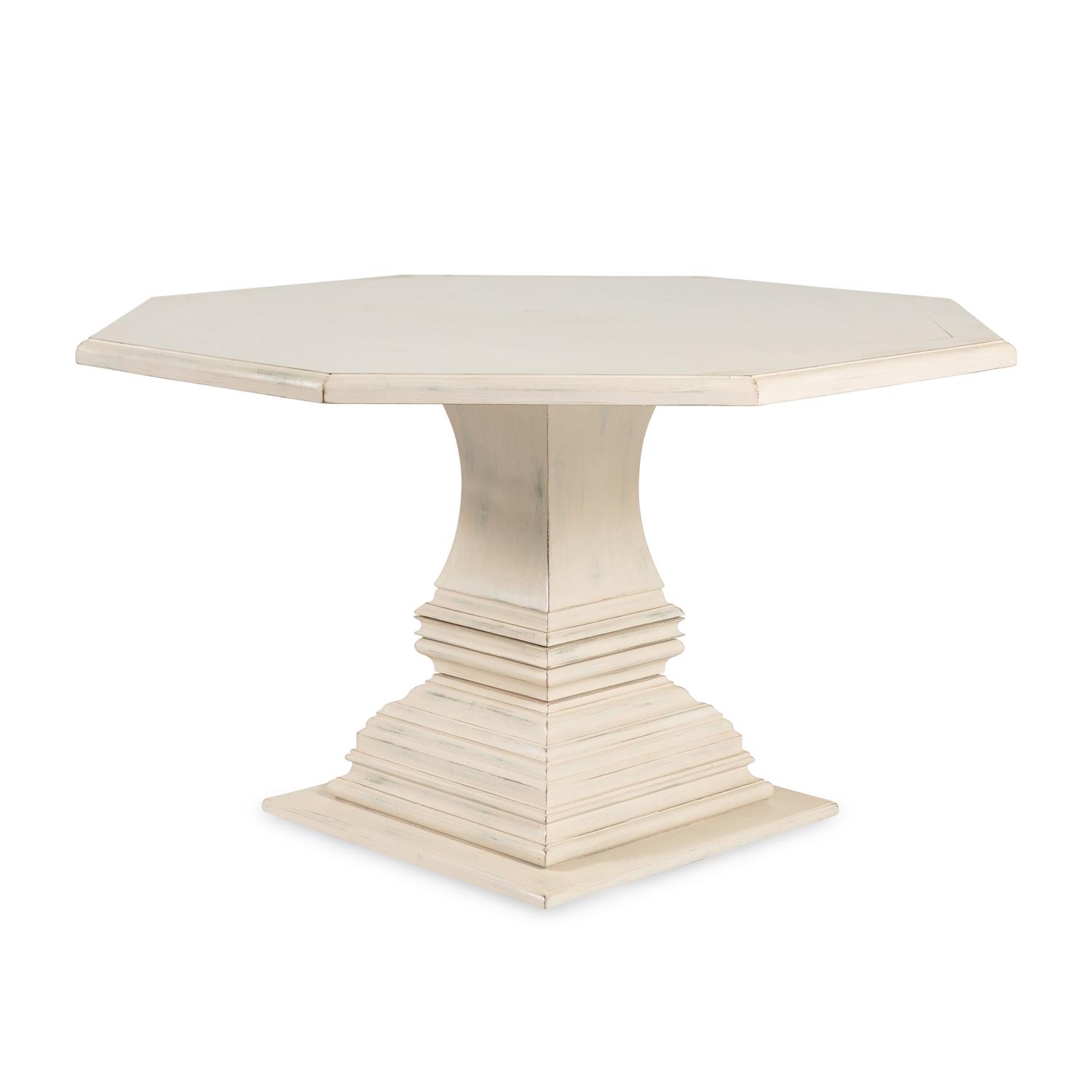 A Cream Painted Octagonal Center Table