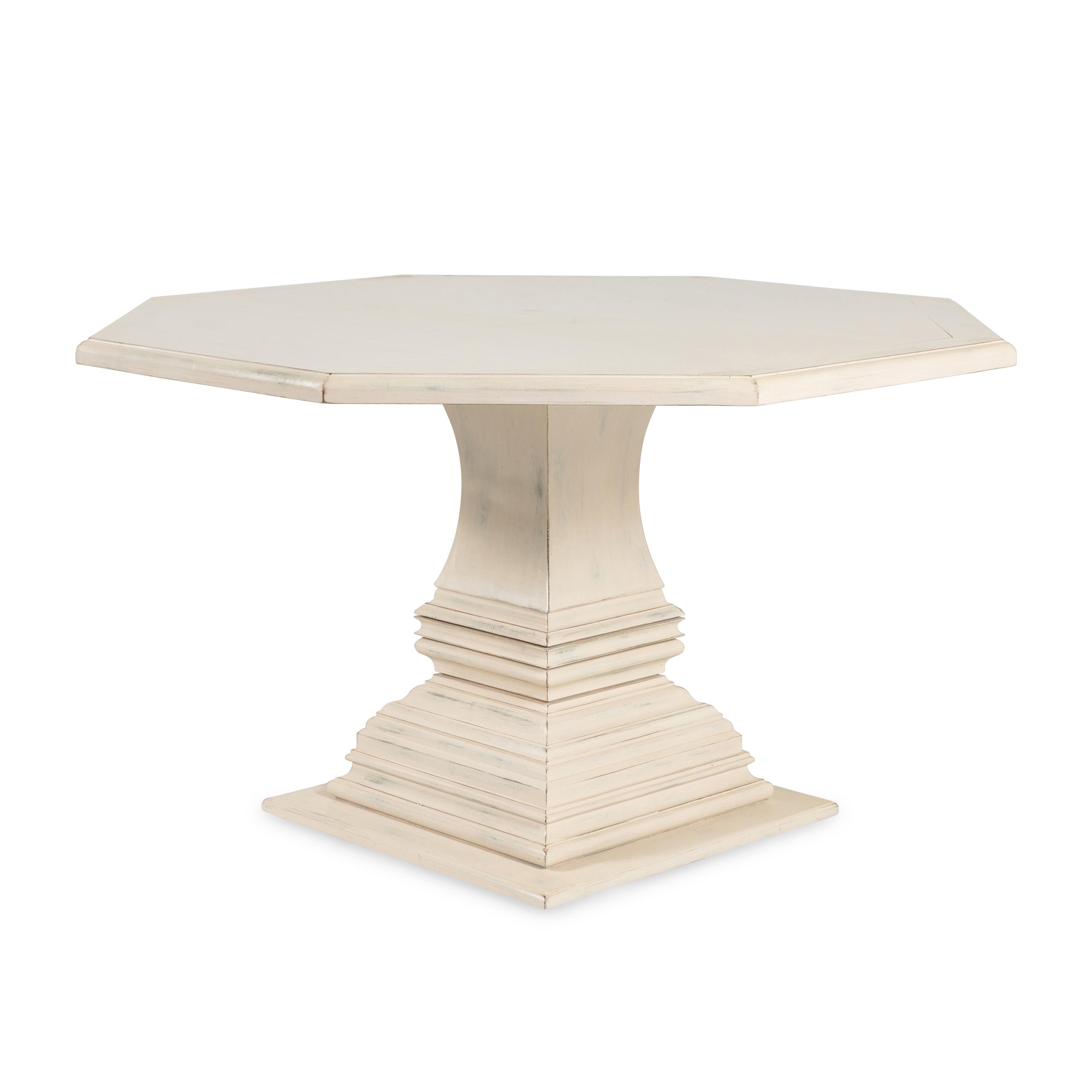 A Cream Painted Octagonal Center Table