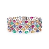 MULTIGEM AND DIAMOND BRACELET